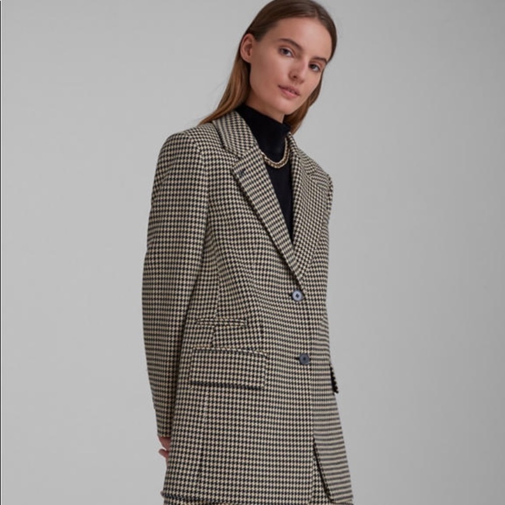 ISO Club Monaco Single-breasted Houndstooth blazer